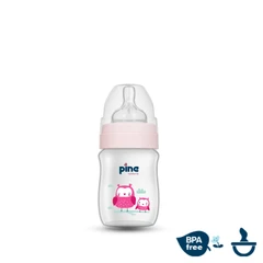 ШИШЕ ЗА ХРАНЕНЕ PINE NATURA Wideneck/широк отвор, 150ml - РОЗОВ/БУХАЛЧЕТА